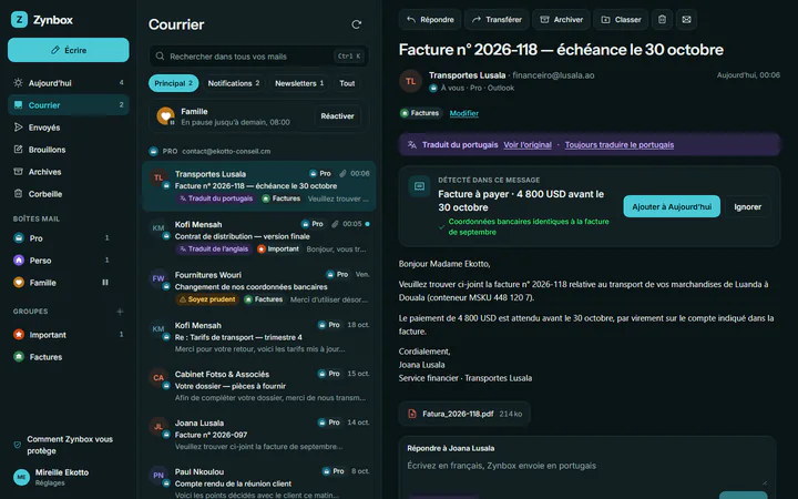 Zynbox in dark mode on a computer.